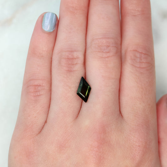 2.44 Carat Green Rhombus Sapphire for Custom Work - Inventory Code GRS244 - Midwinter Co. Alternative Bridal Rings and Modern Fine Jewelry