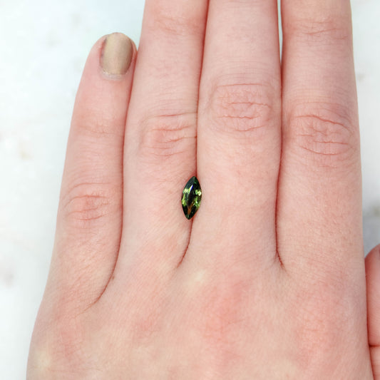 0.78 Carat Green Marquise Sapphire for Custom Work - Inventory Code GMS078 - Midwinter Co. Alternative Bridal Rings and Modern Fine Jewelry