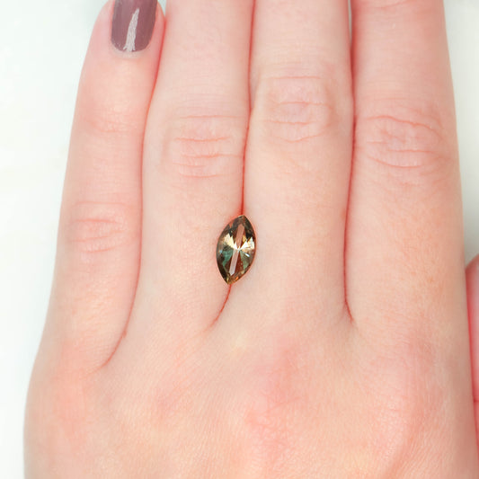 1.47 Carat Marquise Green Oregon Sunstone for Custom Work - Inventory Code GMS147 - Midwinter Co. Alternative Bridal Rings and Modern Fine Jewelry