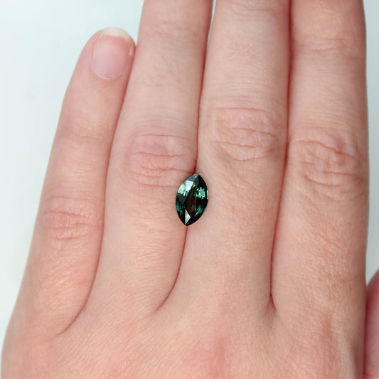 2.02 Carat Teal Green Marquise Sapphire for Custom Work - Inventory Code GMS202
