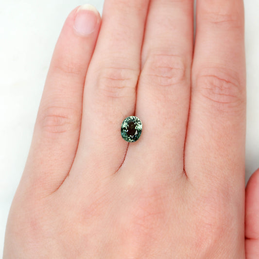 1.98 Carat Green Oval Tourmaline for Custom Work - Inventory Code GOT198 - Midwinter Co. Alternative Bridal Rings and Modern Fine Jewelry