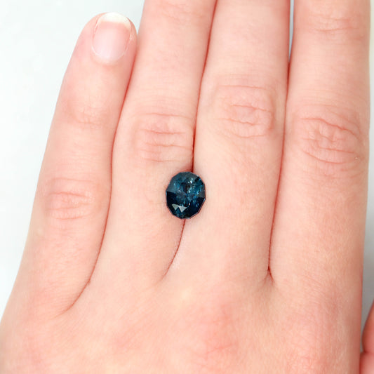 3.60 Carat Geometric Oval London Blue Topaz for Custom Work - Inventory Code GOT360 - Midwinter Co. Alternative Bridal Rings and Modern Fine Jewelry