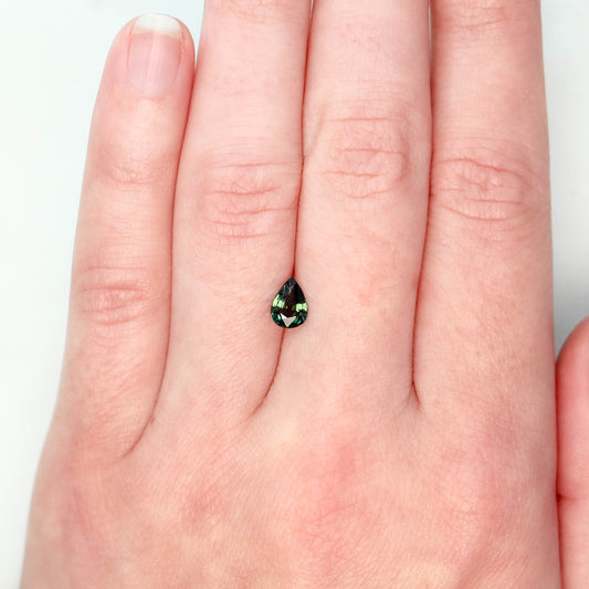 0.72 Carat Green Pear Sapphire for Custom Work - Inventory Code GPS072 - Midwinter Co. Alternative Bridal Rings and Modern Fine Jewelry