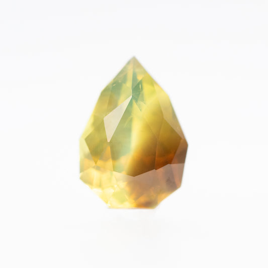 1.24 Carat Golden Geometric Pear Sapphire for Custom Work - Inventory Code GPS124 - Midwinter Co. Alternative Bridal Rings and Modern Fine Jewelry
