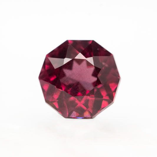 1.39 Carat Round Geometric Rhodolite Garnet for Custom Work - Inventory Code GRG139 - Midwinter Co. Alternative Bridal Rings and Modern Fine Jewelry