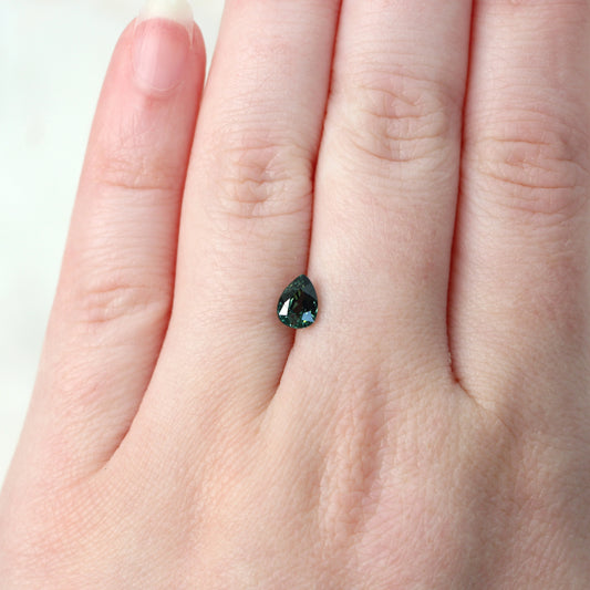 0.98 Carat Teal Green Pear Madagascar Sapphire for Custom Work - Inventory Code TGPS098 - Midwinter Co. Alternative Bridal Rings and Modern Fine Jewelry