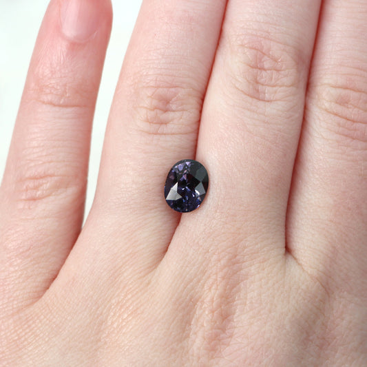 2.90 Carat Purple Oval Spinel for Custom Work - Inventory Code PSO290 - Midwinter Co. Alternative Bridal Rings and Modern Fine Jewelry