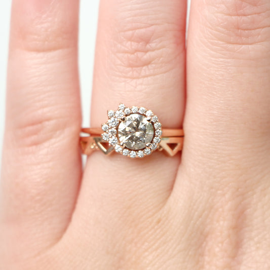 Samantha- (M) Alpine Wedding Band - Stackable Wedding Band - Made to Order, Choose Your Gold Tone - Midwinter Co. Alternative Bridal Rings and Modern Fine Jewelry