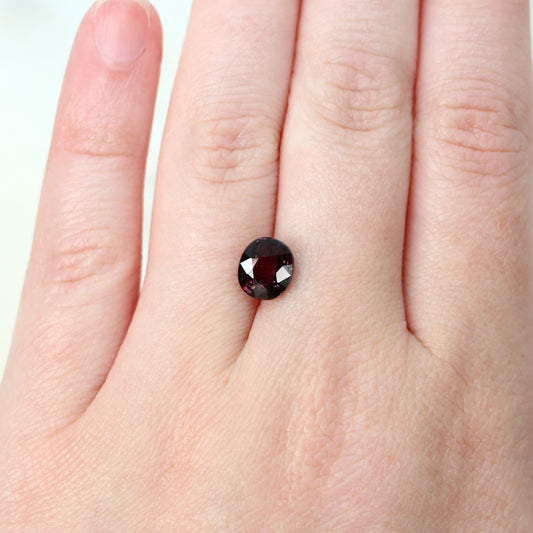 2.78 Carat Oval Burgundy Red Sapphire for Custom Work - Inventory Code ROS278 - Midwinter Co. Alternative Bridal Rings and Modern Fine Jewelry
