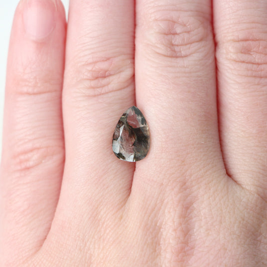 2.72 Carat Pear Dendritic Quartz for Custom Work - Inventory Code DQP272 - Midwinter Co. Alternative Bridal Rings and Modern Fine Jewelry