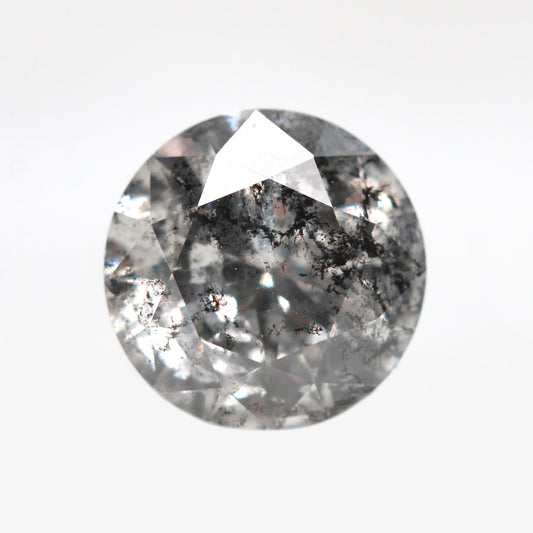 0.97 Carat Round Dark Gray Salt and Pepper Diamond for Custom Work - Inventory Code DSR097