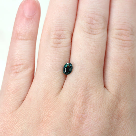 0.98 Carat Oval Teal Australian Sapphire for Custom Work - Inventory Code TOS098 - Midwinter Co. Alternative Bridal Rings and Modern Fine Jewelry