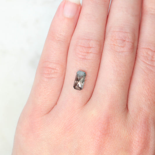 1.83 Carat Dark Gray Celestial Emerald Cut Diamond for Custom Work - Inventory Code DSE183 - Midwinter Co. Alternative Bridal Rings and Modern Fine Jewelry