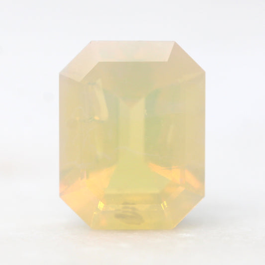 CAELEN (M) 2.21 Carat Emerald Cut Pale Yellow Australian Opal for Custom Work - Inventory Code EYO221 - Midwinter Co. Alternative Bridal Rings and Modern Fine Jewelry
