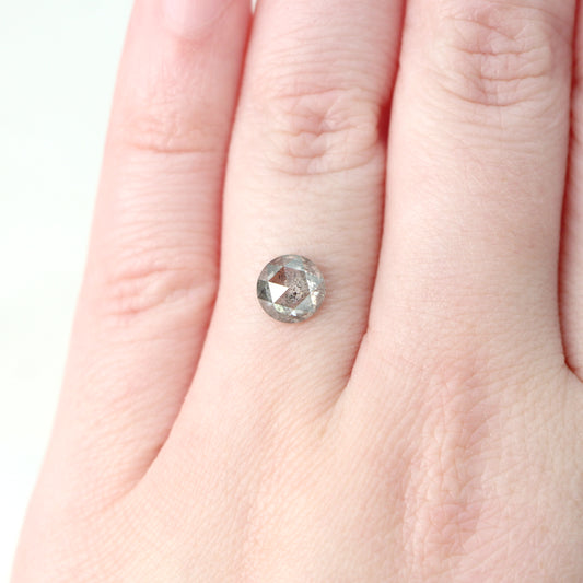 1.15 Carat Round Rose Cut Clear Gray Celestial Diamond for Custom Work - Inventory Code DCR115 - Midwinter Co. Alternative Bridal Rings and Modern Fine Jewelry