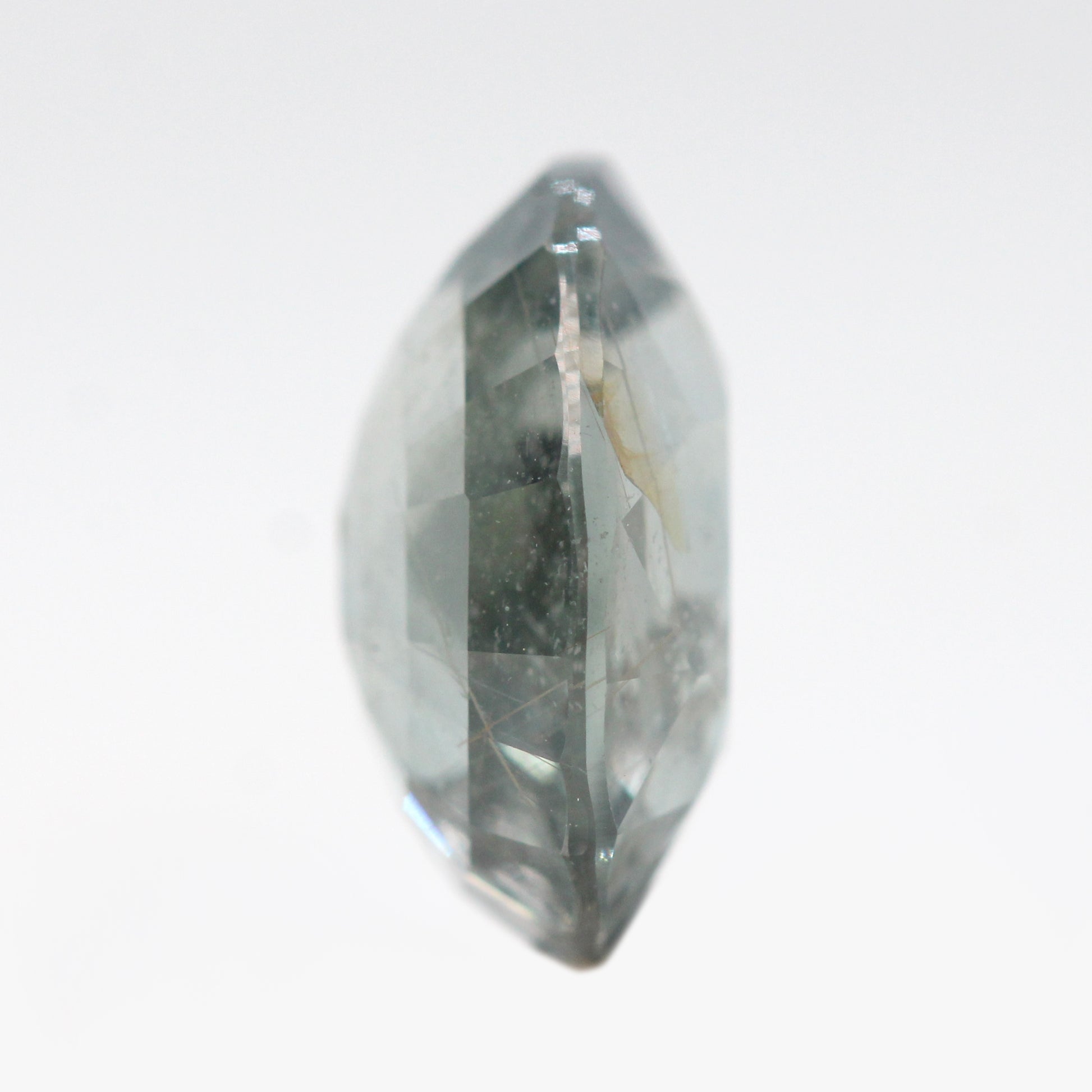 4.93 Carat Clear Earthy Gray Oval Sapphire for Custom Work - Inventory Code GOS493 - Midwinter Co. Alternative Bridal Rings and Modern Fine Jewelry