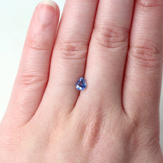 0.64 Carat Pear Light Blue Sapphire for Custom Work - Inventory Code BPS064 - Midwinter Co. Alternative Bridal Rings and Modern Fine Jewelry