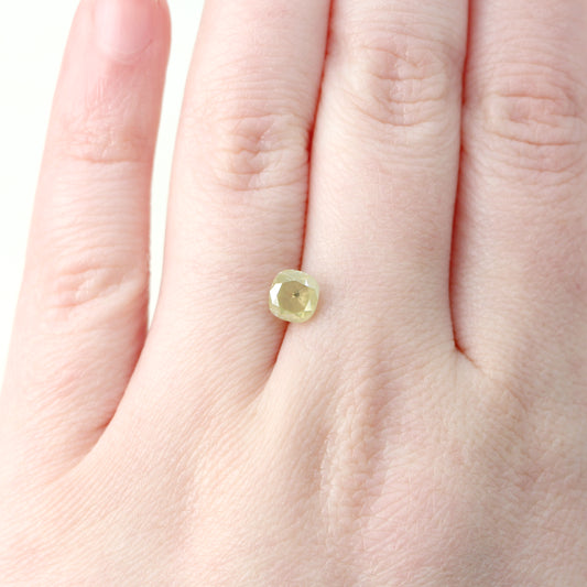 1.20 Carat Cushion Cut Misty Champagne Yellow Salt and Pepper Diamond for Custom Work - Inventory Code MGC120 - Midwinter Co. Alternative Bridal Rings and Modern Fine Jewelry