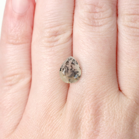 2.31 Carat Pear Dendritic Quartz for Custom Work - Inventory Code DQP231 - Midwinter Co. Alternative Bridal Rings and Modern Fine Jewelry