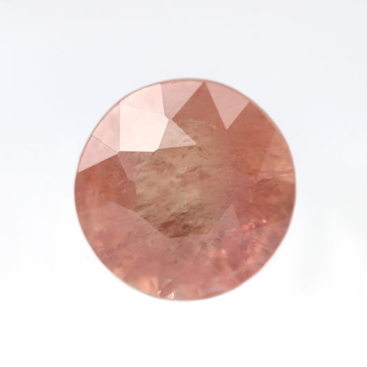 2.35 Carat Round Peach Pink Sapphire for Custom Work - Inventory Code PRS235 - Midwinter Co. Alternative Bridal Rings and Modern Fine Jewelry