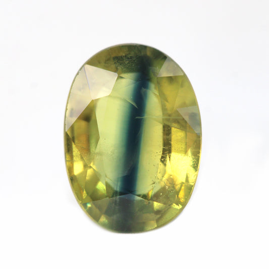1.94 Carat Bicolor Yellow Blue Oval Sapphire for Custom Work - Inventory Code YBOS194 - Midwinter Co. Alternative Bridal Rings and Modern Fine Jewelry