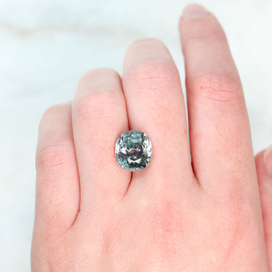 9.20 Carat Aqua Oval Sapphire for Custom Work - Inventory Code AOS920 - Midwinter Co. Alternative Bridal Rings and Modern Fine Jewelry