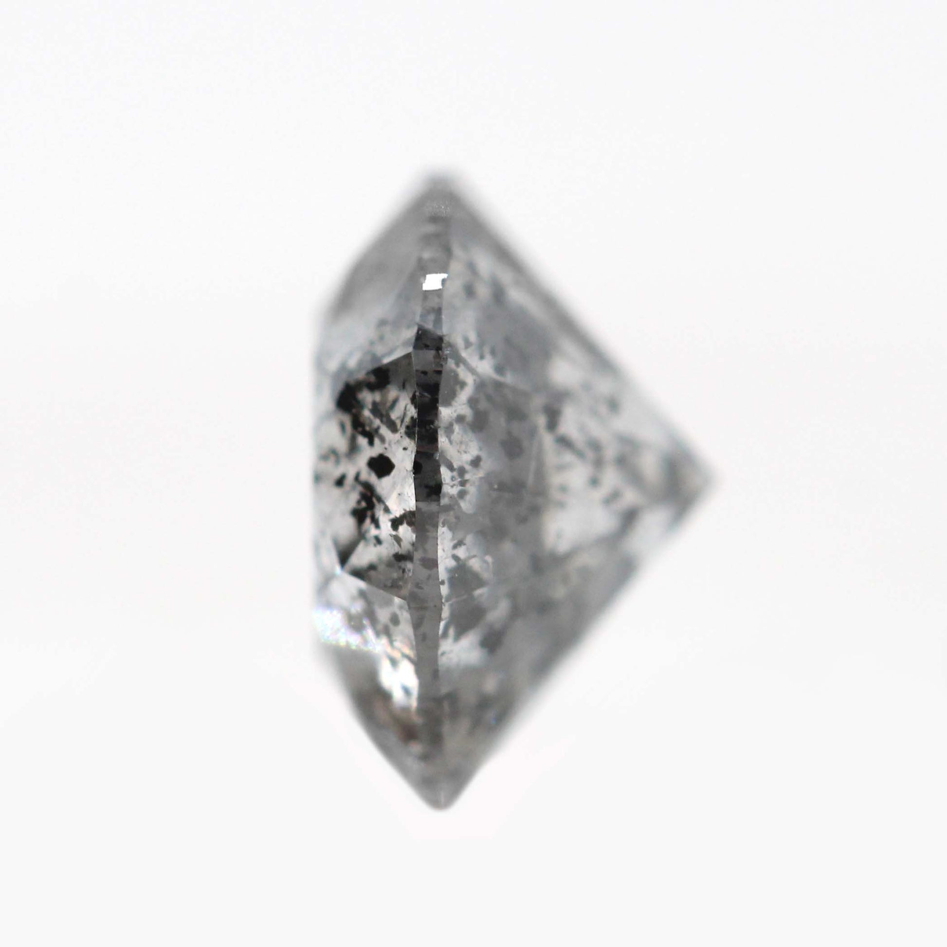 1.30 Carat Round Dark Gray Celestial Diamond for Custom Work - Inventory Code DSR130 - Midwinter Co. Alternative Bridal Rings and Modern Fine Jewelry