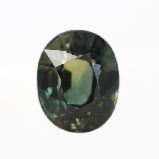 1.71 Carat Color Change Teal Green Brown Oval Sapphire for Custom Work - Inventory Code GBOS171 - Midwinter Co. Alternative Bridal Rings and Modern Fine Jewelry