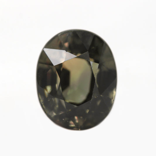 1.71 Carat Color Change Teal Green Brown Oval Sapphire for Custom Work - Inventory Code GBOS171 - Midwinter Co. Alternative Bridal Rings and Modern Fine Jewelry