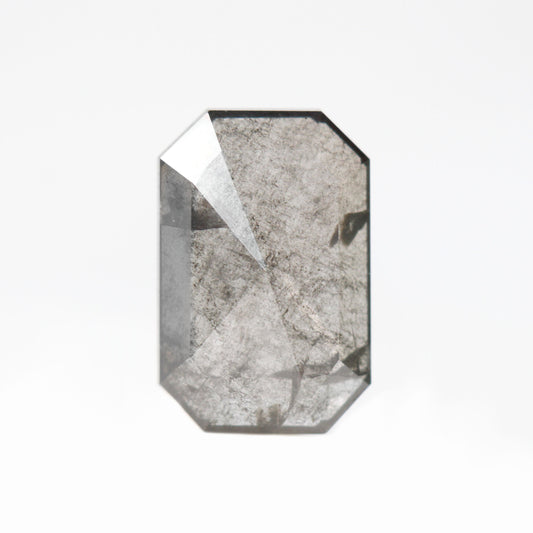 1.35 Carat Rose or Brilliant Cut Light Gray Emerald Cut Celestial Diamond for Custom Work - Inventory Code SGE135 - Midwinter Co. Alternative Bridal Rings and Modern Fine Jewelry