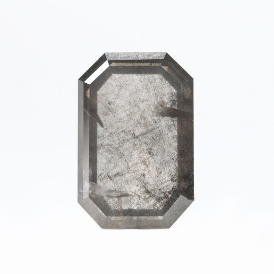 1.35 Carat Rose or Brilliant Cut Light Gray Emerald Cut Celestial Diamond for Custom Work - Inventory Code SGE135 - Midwinter Co. Alternative Bridal Rings and Modern Fine Jewelry