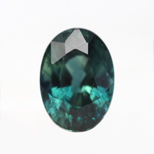 1.47 Carat Oval Teal Madagascar Sapphire for Custom Work - Inventory Code TOS147 - Midwinter Co. Alternative Bridal Rings and Modern Fine Jewelry