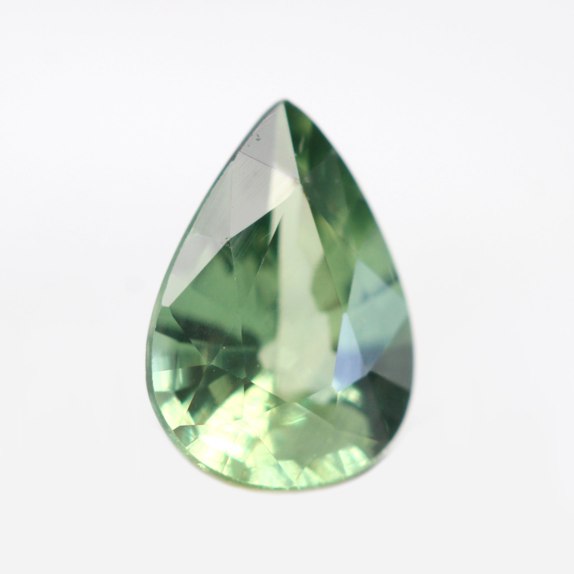 0.67 Carat Green Pear Sapphire for Custom Work - Inventory Code GPS067 - Midwinter Co. Alternative Bridal Rings and Modern Fine Jewelry
