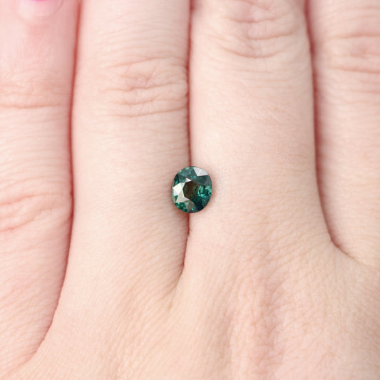 1.08 Carat Teal Oval Madagascar Sapphire for Custom Work - Inventory Code TOS108 - Midwinter Co. Alternative Bridal Rings and Modern Fine Jewelry