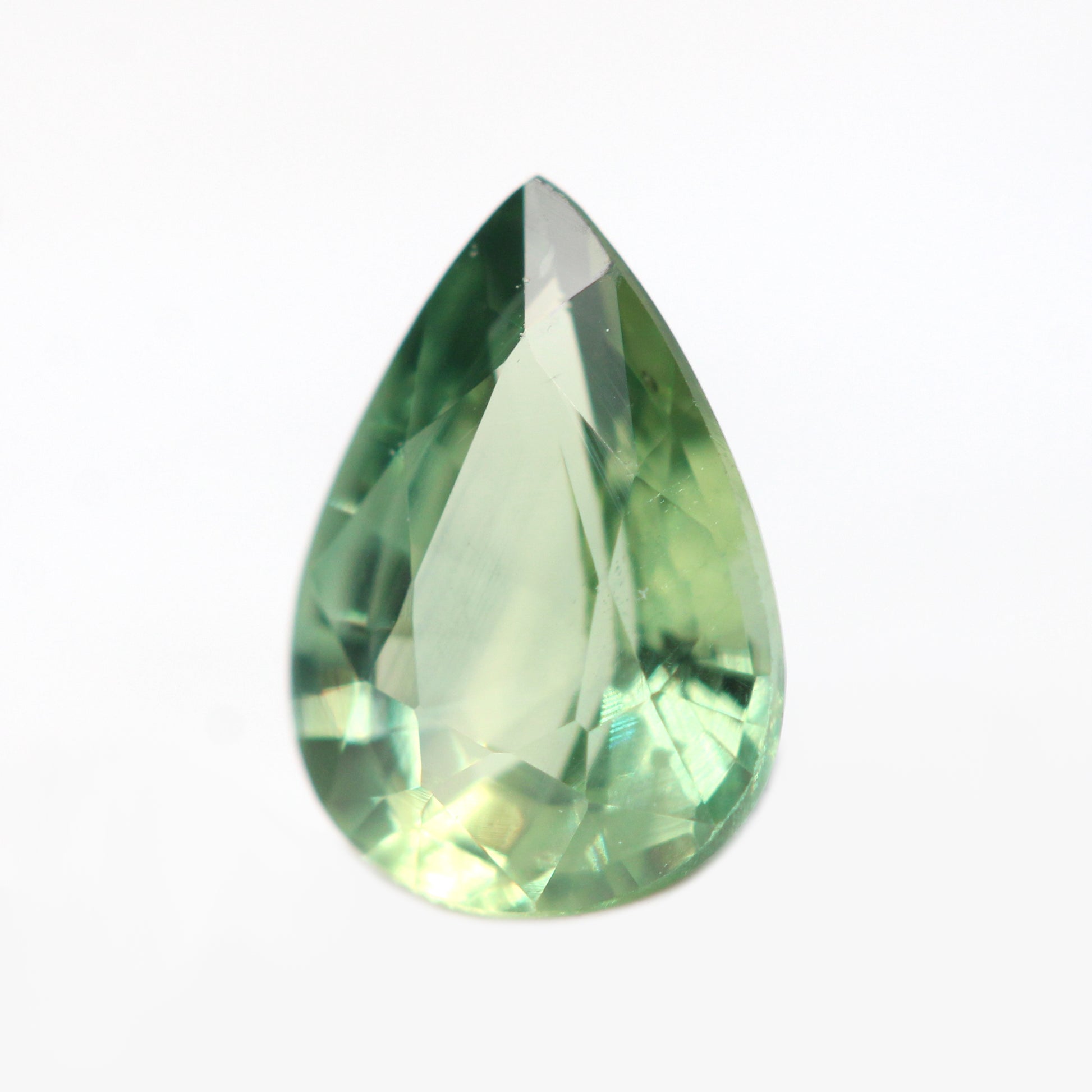 0.67 Carat Green Pear Sapphire for Custom Work - Inventory Code GPS067 - Midwinter Co. Alternative Bridal Rings and Modern Fine Jewelry