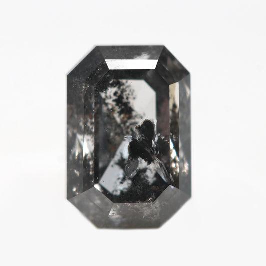 1.13 Carat Emerald Cut Dark and Clear Salt and Pepper Diamond for Custom Work - Inventory Code DCE113 - Midwinter Co. Alternative Bridal Rings and Modern Fine Jewelry