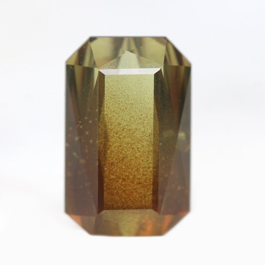 4.53 Carat Emerald Cut Golden Brown Sapphire for Custom Work - Inventory Code EBS453 - Midwinter Co. Alternative Bridal Rings and Modern Fine Jewelry