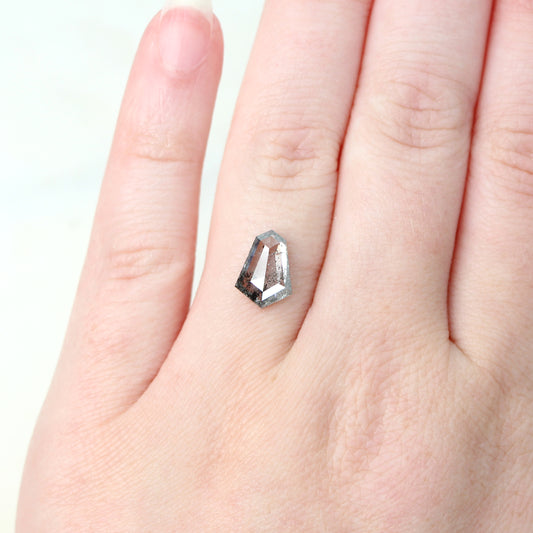 2.00 Carat Shield Cut Clear Salt and Pepper Diamond for Custom Work - Inventory Code DCS200 - Midwinter Co. Alternative Bridal Rings and Modern Fine Jewelry