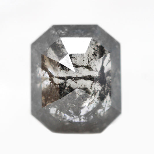 2.07 Carat Dark and Clear Emerald Cut Salt and Pepper Diamond for Custom Work - Inventory Code DCE207 - Midwinter Co. Alternative Bridal Rings and Modern Fine Jewelry