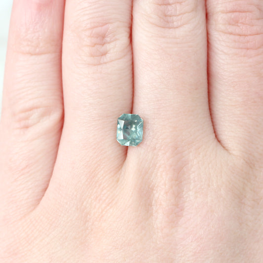 1.55 Carat Light Teal Radiant Cut Montana Sapphire for Custom Work - Inventory Code LTMS155 - Midwinter Co. Alternative Bridal Rings and Modern Fine Jewelry
