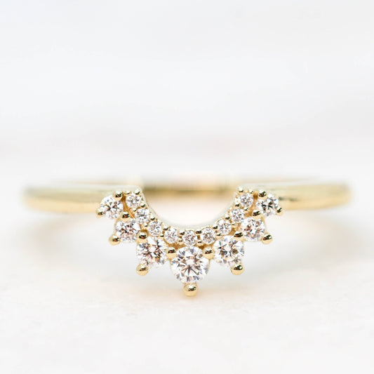 Ilsa - Contoured Wedding Band for solitaire ring - made to order - Midwinter Co. Alternative Bridal Rings and Modern Fine Jewelry