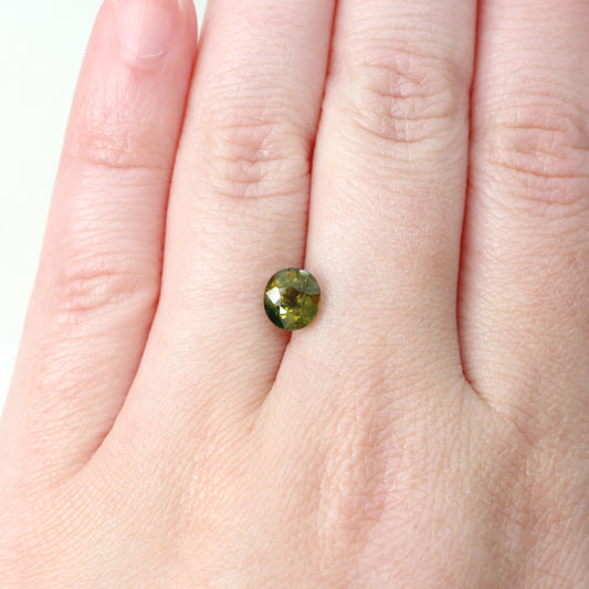 1.94 Carat Golden Green Oval Sapphire for Custom Work - Inventory Code GOS194 - Midwinter Co. Alternative Bridal Rings and Modern Fine Jewelry