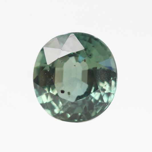 1.49 Carat Light Green Teal Sapphire for Custom Work - Inventory Code GTOS149 - Midwinter Co. Alternative Bridal Rings and Modern Fine Jewelry