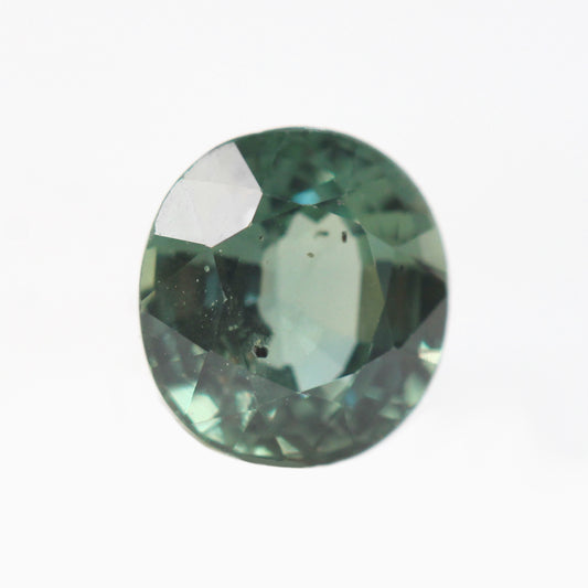 1.49 Carat Light Green Teal Sapphire for Custom Work - Inventory Code GTOS149 - Midwinter Co. Alternative Bridal Rings and Modern Fine Jewelry
