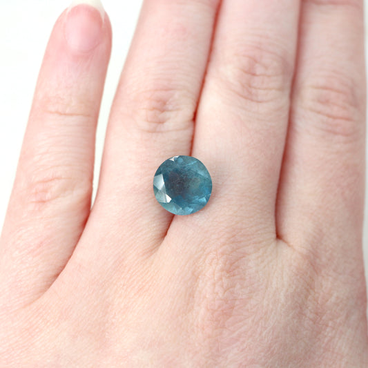 4.36 Carat Round Mossy Aquamarine for Custom Work - Inventory Code AQUA436 - Midwinter Co. Alternative Bridal Rings and Modern Fine Jewelry