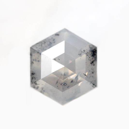 0.66 Carat Opalescent Light Gray Hexagon Salt and Pepper Diamond for Custom Work - Inventory Code SGH066 - Midwinter Co. Alternative Bridal Rings and Modern Fine Jewelry