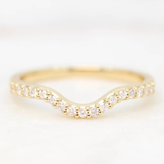 Walsh Wedding Band - Curved Contour Diamond Band - 14K Gold of Choice - Midwinter Co. Alternative Bridal Rings and Modern Fine Jewelry