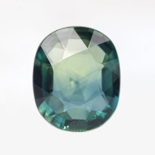 1.64 Carat Rounded Oval Clear Teal Australian Sapphire for Custom Work - Inventory Code TOS164 - Midwinter Co. Alternative Bridal Rings and Modern Fine Jewelry