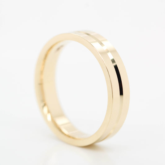 CAELEN (J) Stevie Band - Unisex Wedding Band - Made to Order, Choose Your Gold Tone - Midwinter Co. Alternative Bridal Rings and Modern Fine Jewelry