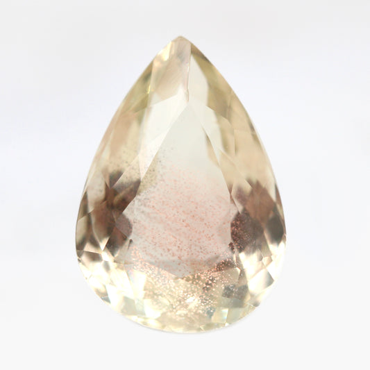 4.25 Carat Golden Pear Sunstone for Custom Work - Inventory Code PSUN425 - Midwinter Co. Alternative Bridal Rings and Modern Fine Jewelry